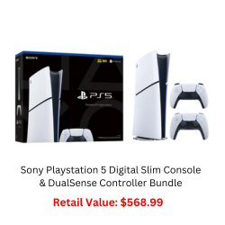 Sony Playstation 5 Digital Slim Console & DualSense Controller Bundle